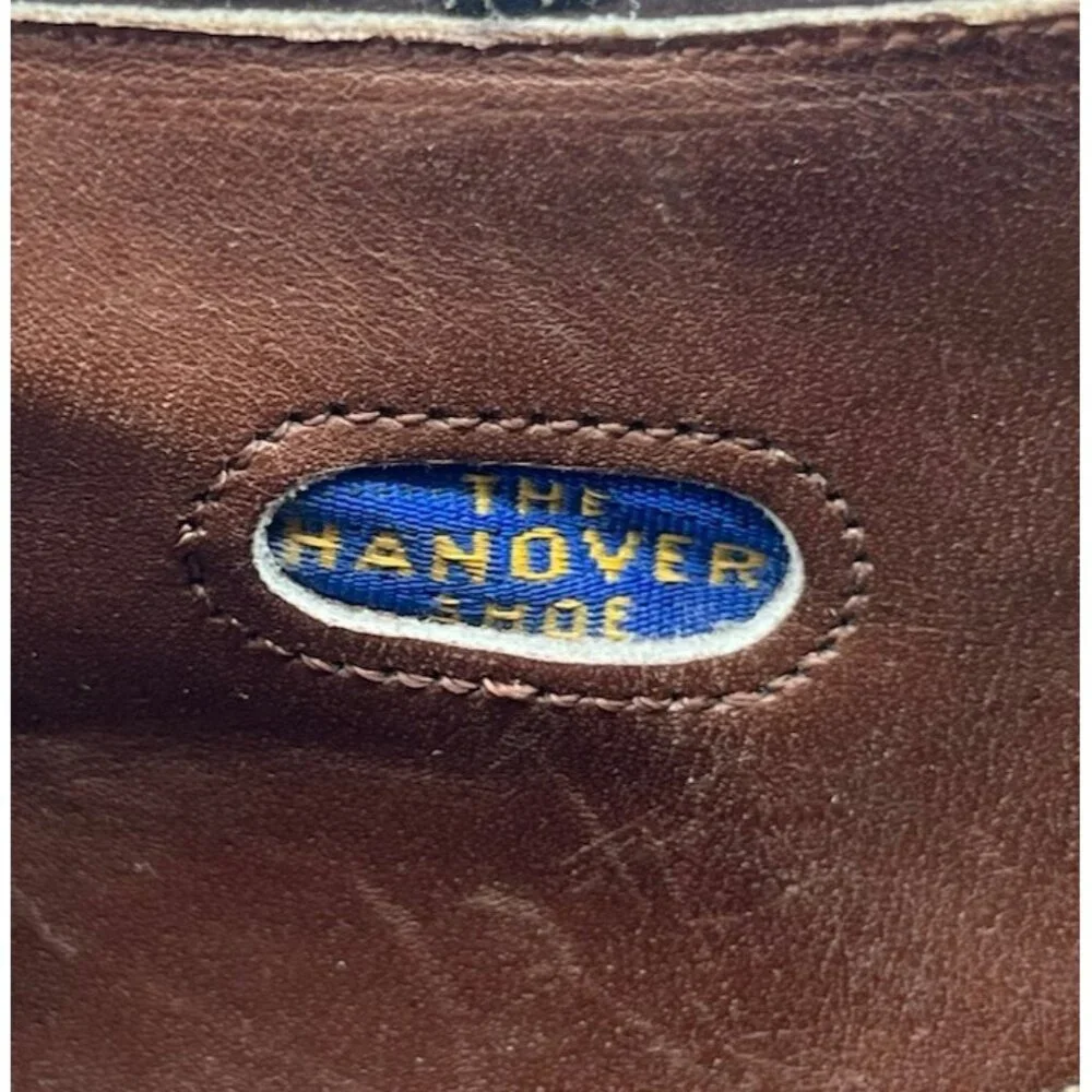 Hanover LB Sheppard Vtg Shoes Derby Pebbled Brown Leather 11 C/R Goodyear Welt